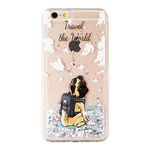 CUAgain Compatible with iPhone 6s/iPhone 6 Case Clear Silicone 3D Glitter Sparkle iPhone 6s/iPhone 6 Cover Liquid Transparent Bumper Shockproof for Girls Boys Women Men,Dog