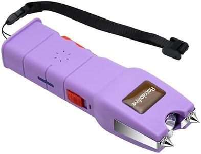 Stun Gun with LED Flashlight for Women Self Defense Rechargeable Stun Guns with Safety Switch (Purple)