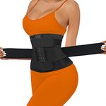 Phateey Women Waist Trainer Cincher 3 Straps - Tummy Control Sweat Girdle Workout Slim Belly Band for Weight Loss, Hooks + 3 Belts Sweat Waist Trainer, XXL