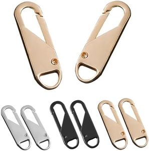 Deoward Zipper Pull, 6 PCS Replacement Metal Zipper Handle Mend Fixer Zipper Tab for Luggage, Suitcases, Backpacks, Jackets, Purses, Handbags