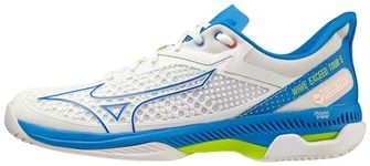 Mizuno Men's Exceed Tour 5 Sneaker, White/Peace Blue, 10