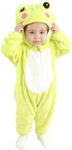 DarkCom Unisex Baby Animal Onesie Toddler Hooded Romper Halloween Cosplay Frog Costumes Kids'Christmas Gifts 3-6 Months