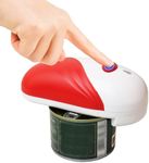 VEMJO Electric Can Opener For Kitchen One Touch Start Hands Free Automatic Can Opener Electric for Almost Cans Battery Operated Can Opener For Seniors and Arthritis Smooth Edge Food-Safe (Red)
