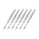 Uni-Ball Signo UM-153 Gel Ink Rollerball Pen, 1.0mm, Broad Point, White Ink, Pack of 6