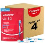 Colgate MaxFresh Wisp Disposable Mini Toothbrush, Peppermint, 24 Count (Pack of 4)