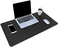 Dricar Desk Pad, Multifunctional PU Leather Office Desk Mat Waterproof Non-Slip Computer Keyboard Mouse Mat Laptop Desk Mat Writing Pad (80 X 40 cm/ 31.5 X 15.7 in, Black)