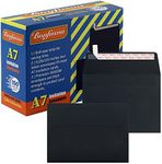 Bonfasvo A Black Invitation Envelopes 5.25 x 7.25 inches Self Seal 120GSM Kraft Paper Envelopes for Invitations Papers Photos Documents Wedding Baby Shower Easy to Seal
