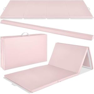 Best Choice Products 10ftx4ftx2in Folding Gym Mat 4-Panel for Exercise & Gymnastics w/Carrying Handles & Folding Balance Beam - Smoky Quartz