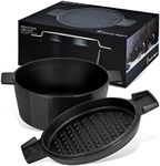 Stanley Rogers New Cast Iron French Oven, Onyx, 24 cm, 3.5 Litre Capacity