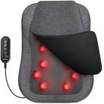 CooCoCo Portable Back Massager,Gifts for Mom,Dad,Her,Him,Shiatsu Back Massager with Heat,Lower Back Massager Cushion,Massage Chair Pad,Chair Massager for Office Chair,Heated Back Massager