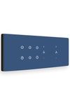 IOTICS Smart Wifi Board: 6 Light & 2 Fan Switches. Finger Touch, Remote, App Control. Voice via Google Home/Alexa. Home Automation Solution (Blue)