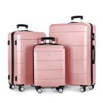 LUGG Travel Suitcase Set - Jetset 3-Piece Hard Shell Luggage, 20" 25" 28" Strong & Lightweight with Secure TSA Lock, Smooth 360° Wheels, Internal Pockets - Airline Approved