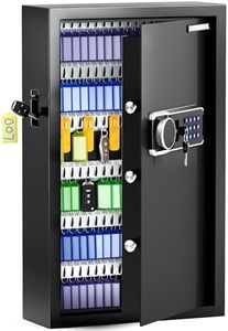 KornerBatl 172 Keys Electronic Key Lock Box with Anti-Theft Deposit Key Slot & Key Out Tags, Key Cabinet Wall Mount with Code for Home Office