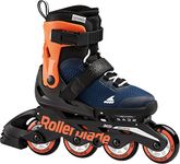 ROLLER BLADE MICROBLADE Roller Skates Blue, Youth Unisex, Midnight Blue/Warm Orange, 210