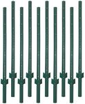 VASGOR 5 Feet Sturdy Duty Metal Fence Post – Garden U Post for Fencing - 10 Pack