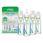 Dr. Brown’s Natural Flow® Anti-Colic Options+™ Narrow Glass Baby Bottles, 4-Pack, 8 oz /240 mL