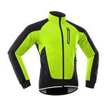 Lixada Men Cycling Jacket Waterproof Windproof Thermal Fleece Bike Jersey Riding Running Coat