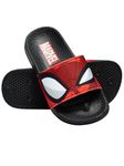 Marvel Spiderman Shoes For Boys | Boys Sliders | Beach Sliders | Childrens Sliders | Official Spiderman Merchandise | Black Size 11