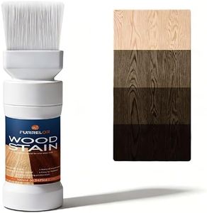 Wood Stain and Sealer in One, 5 Fl Oz Stain for Wood Furniture, Water Based Built-in Brush Wooden Stains for Cabinet, Door, Indoor & Outdoor Multiple Finishes, Fathers Day Gift (Black Walnut)-FURRELOR