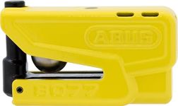 ABUS Brake Disc Lock Granit Detecto XPlus 8077 2.0 - Motorcycle Lock with Alarm and Intelligent Pre-Alarm - Made of Hardened Steel - for The Protection Motorcycles - Yellow