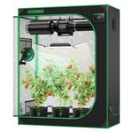 VIVOSUN S425 4x2 Grow Tent, 48"x24"x60" High Reflective Mylar with Observation Window and Floor Tray for Hydroponics Indoor Plant for VS2000