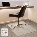 FRUITEAM Office Chair Mat for Carpet, Carpet-Protector, Rectangular Transparent Carpet Floor Mat for Carpet, 75 x 120 cm/30 x 48 inches