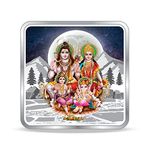 ACPL Precious Moments BIS Hallmarked Shiv Pariwar Square 20 Gram 999 Pure Silver Coin