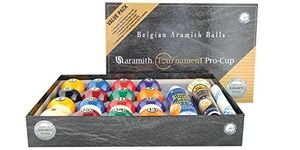 Aramith Tournament Pro-Cup Value Pack Pool Ball Set - Duramith, 2 1/4"