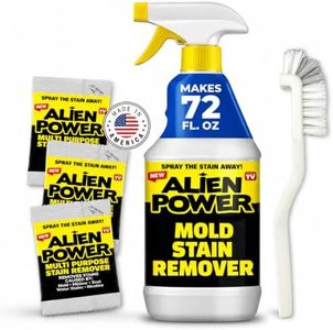Alien Power 72 Fl Oz Instant Stain Remover Spray for Mold and Mildew and Grout, All Purpose No-Scrub Cleaner for Bathroom & Household Surfaces, Tiles, Wall, Black Mold & Washing Machines - 3 Pack Set