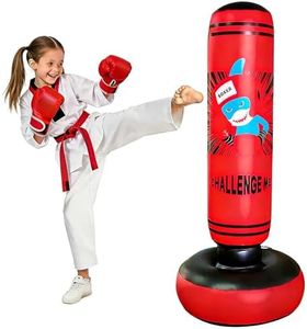 PAIFIEVD Inflatable Punching Bag, 48 Inch Stable Inflatable Boxing Bag for Kids, Gifts for Boys and Girls Age 3-8, Kids Boxing Bag for Practicing Karate, Taekwondo