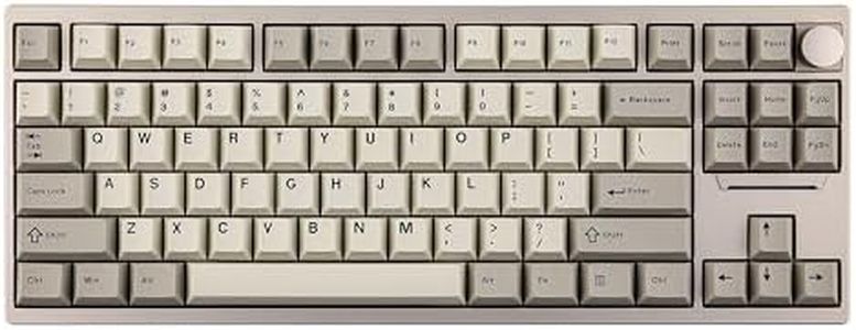 EPOMAKER P87 TKL Aluminum Wireless Gaming Keyboard, QMK/VIA Programmable, 87% Bluetooth/2.4Ghz/USB-C, with CNC Metal Knob and RGB Backlight (Khaki, Zebra Switch)