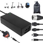 Electric Scooter Charger,42/36V 2A Electric Skateboard Charger,Hoverboard Charger Adapter with 5 Connections and 1 Storage Bag for Xiao-mi M365, Electric Bike, Hoverboard