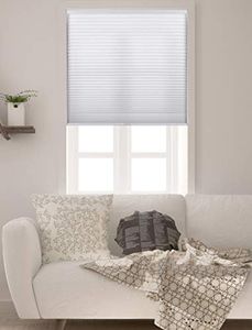 Arlo Blinds Single Cell Light Filtering Cordless Cellular Shades, Color: Pure White, Size: 34" W x 60" H