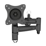 Part King Full Motion TV Wall Mount Bracket with Locking Pin for 13-27" TV’s with 75x75 or 100x100 VESA Pattern – Anti-theft and Anti-Shake so Ideal for Caravan/Motorhome/Boat etc