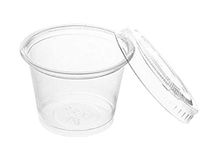 100 x Clear 30ml shot glass with clear lid .Vodka jelly cup