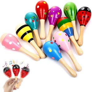 behone Maracas en Bois 12 Pièces Sifflet Enfant Jouet Bois,Maracas pour Enfants,Maracas naturelles en bois pour Enfants Anniversaire Gift Party