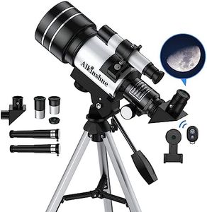 Telescopio para niños y adultos, diámetro de lente de 70 mm, distancia focal de 400 mm, soporte AZ (EU_30070)