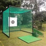 AMZ Golf Hitting Heavy Duty Golf Practice Net for Professional Hard Ball Backyard Driving Golf Net for Indoor and Outdoor (Green Color) (4 of 10X10 Walls (Main + 2 Sides + Roof))