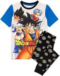 Dragon Ball Z Super Pyjamas Boys | Kids Black Grey Blue Goku Vegeta Short Sleeve T-Shirt Bottoms | Childrens Anime Merchandise 9-10 Years