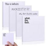 4 Sets Funny Sticky Notes, Humorous Sticky Notepad Clear Cute Funny Spoof Sticky Notes, 3 Styles Funny Prank Notes Snarky Novelty Office Classroom School Supplies