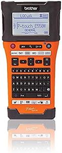 Brother PT-E550WVP Orange Black Industrial PC Label Maker with WiFi for 3.5-24mm TZe Tape and 5.8-23.6mm HS Heat Shrink Tubing
