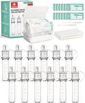 dearlomum Colostrum Collector Kit 6ml/12pcs,Reusable Breast Milk Collector with Storage Case and Cotton Wipe,Portable Colostrum Container BPA Free