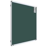 Pragati Systems® Prima Regular Steel (Magnetic) Green Chalk Board for Kids, Home, Study & School (PRMCHB90120) with Heavy-duty Aluminium Frame, 3x4 Feet (Pack of 1)