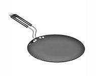 Satre Online And Marketing Hindalco's Aluminium Tawa,Hard Anodized Cookware,Hard Anodized Concave Tawa,Naan Roti Chapati Tawa,3mm,Size No.11,Diameter :275 mm,Color- Black