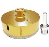 Antengdatool 5 Inch Dry/Wet Diamond Hole Saw for Angle Grinder - 125mm Porcelain/Tile Core Drill Bits for Ceramic Marble Brick Granite Stones Attach Round Shank Adapter