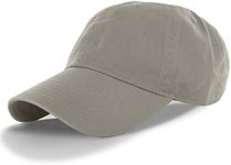 DS Plain 100% Cotton Hat Men Women Adjustable Baseball Cap (30+ Colors) Gray, One Size