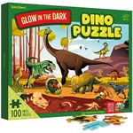 Glow in The Dark 100 Piece Dinosaur Puzzle for Kids - Dinosaurs Jigsaw Puzzles Toys for Boys & Girls Ages 6-8 - Easter Birthday Gifts for Age 6 7 8 Year Old Toddler Boy Girl Gift - Dino Toys