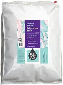 The Salt Box - Magnesium Epsom Bath Salts - Relaxation Pampering Bath Soak, Mineral Rich - 100% Natural Lavender & Citrus Essential Oils - 10kg