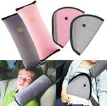 R HORSE 4Pack Seatbelt Pillow Seat Belt Covers for Kids, Adjust Shoulder Pads Cushion Plush Soft Seat Belt Strap Cover Headrest for Children Baby