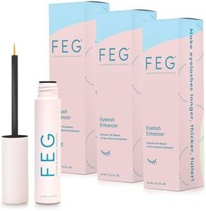 FEG Eyelash Enhancer Rapid Eyelash Growth Serum with Natural Ingredients | Lash Serum for Growing Naturally Thick, Full, and Long Eyelashes | Stimulates Natural Eyelash Growth | 3-Pack of 3ml Tubes